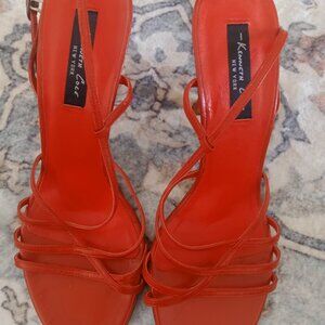 Never worn Red size 10 Kenneth Cole New York strappy heels